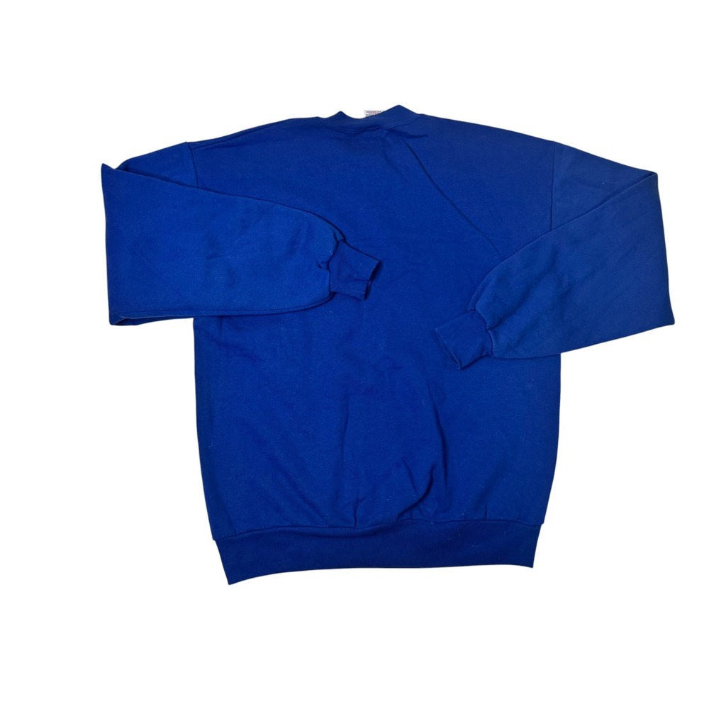 Vintage Thanksgiving Applique Sweatshirt Blue Womens Large USA Made 90s Jerzees - Picture 7 of 7